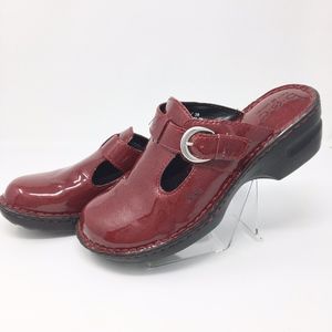b.o.c. Born Concepts Red Patent Leather Mules Sz 8